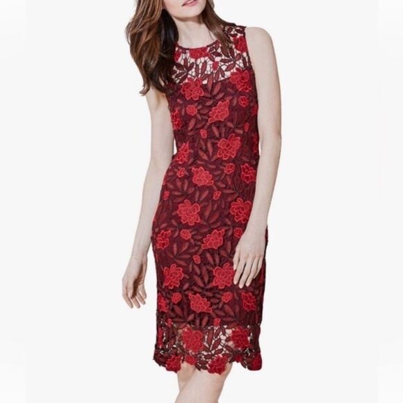 Calvin Klein embroidered shift dress size 8 - Picture 1 of 8